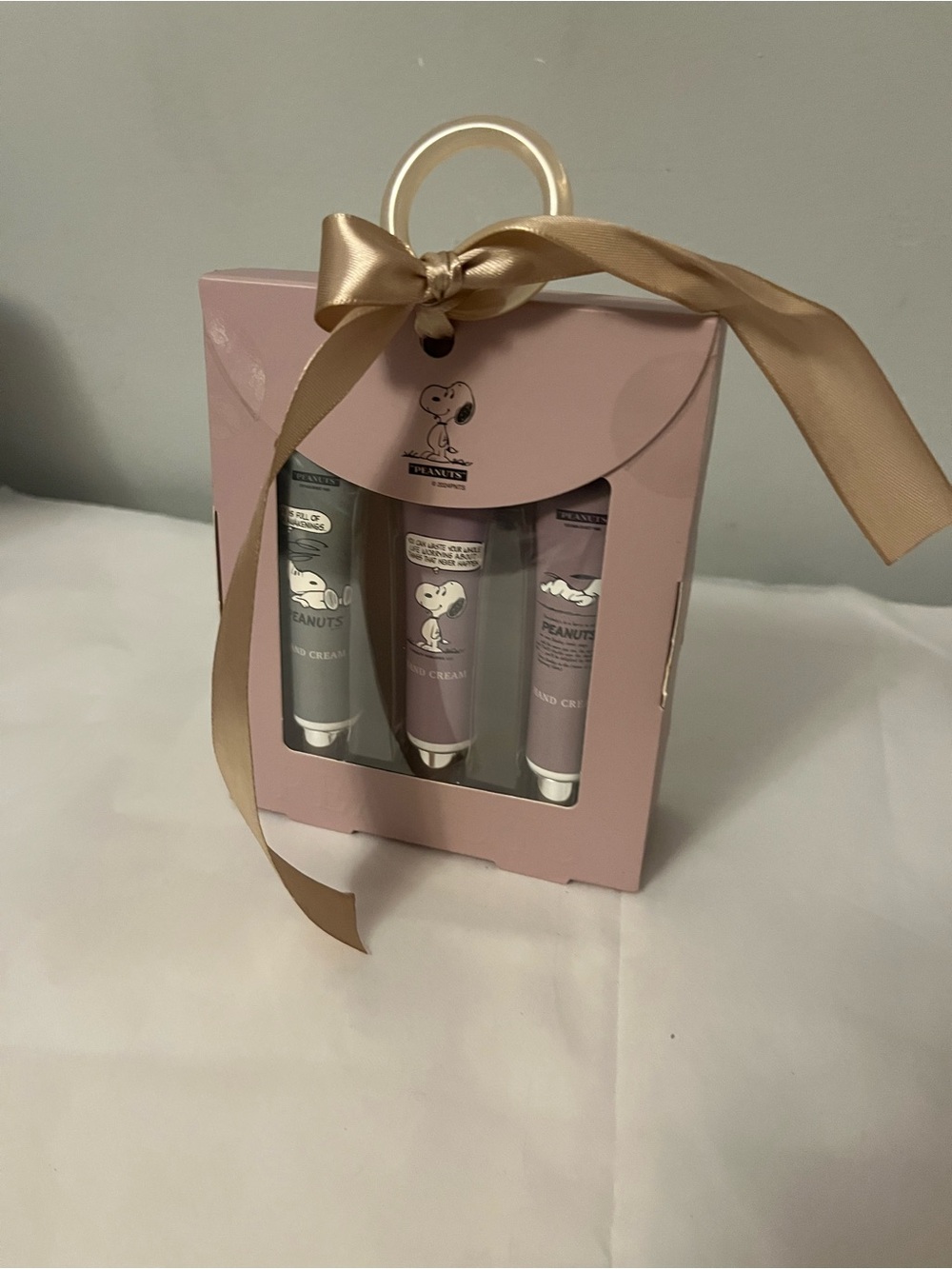 Peanuts Pink & Gold Snoopy Hand Cream Trio Gift Set
